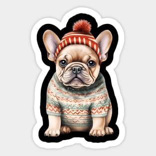 Christmas Sweater French Bulldog Sticker